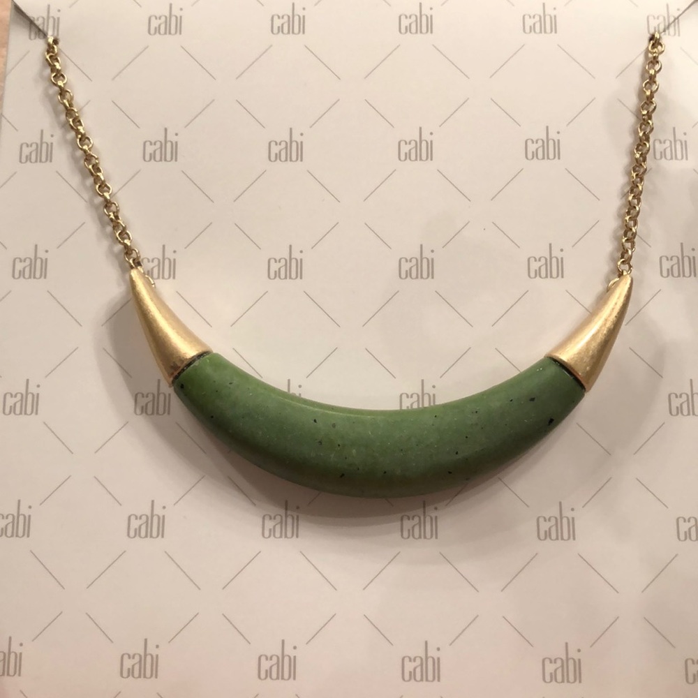 Cabi Jasper Crescent Necklace